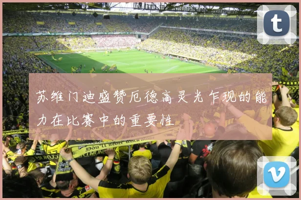 苏维门迪盛赞厄德高灵光乍现的能力在比赛中的重要性